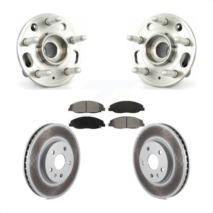 Ensemble de roulement de moyeu avant, Rotor de frein à disque revêtu et Kit de plaquettes pour Cadillac CT
