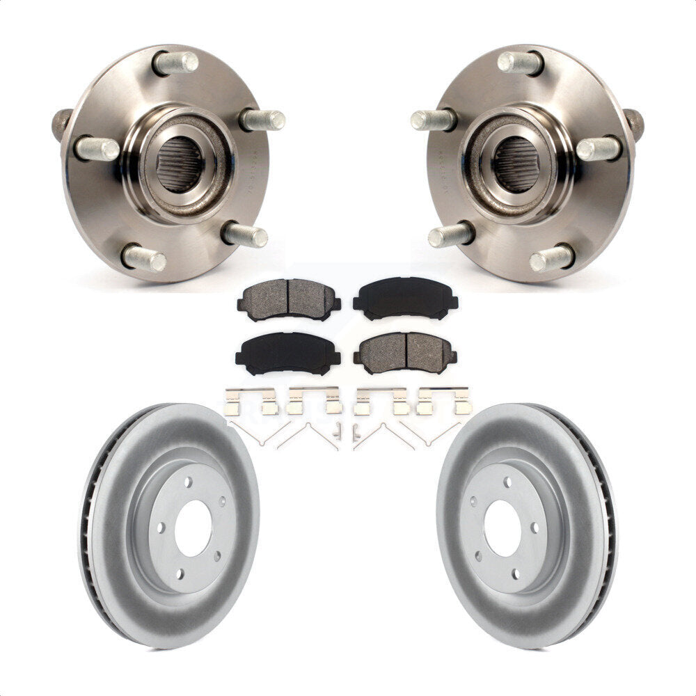Ensemble de roulement de moyeu avant, Rotor de frein et plaquettes revêtus, Kit pour Nissan Rogue Selec