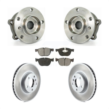Kit de rotors et plaquettes de frein à disque enduits d'assemblage de roulement de moyeu avant pour BMW X5 X6