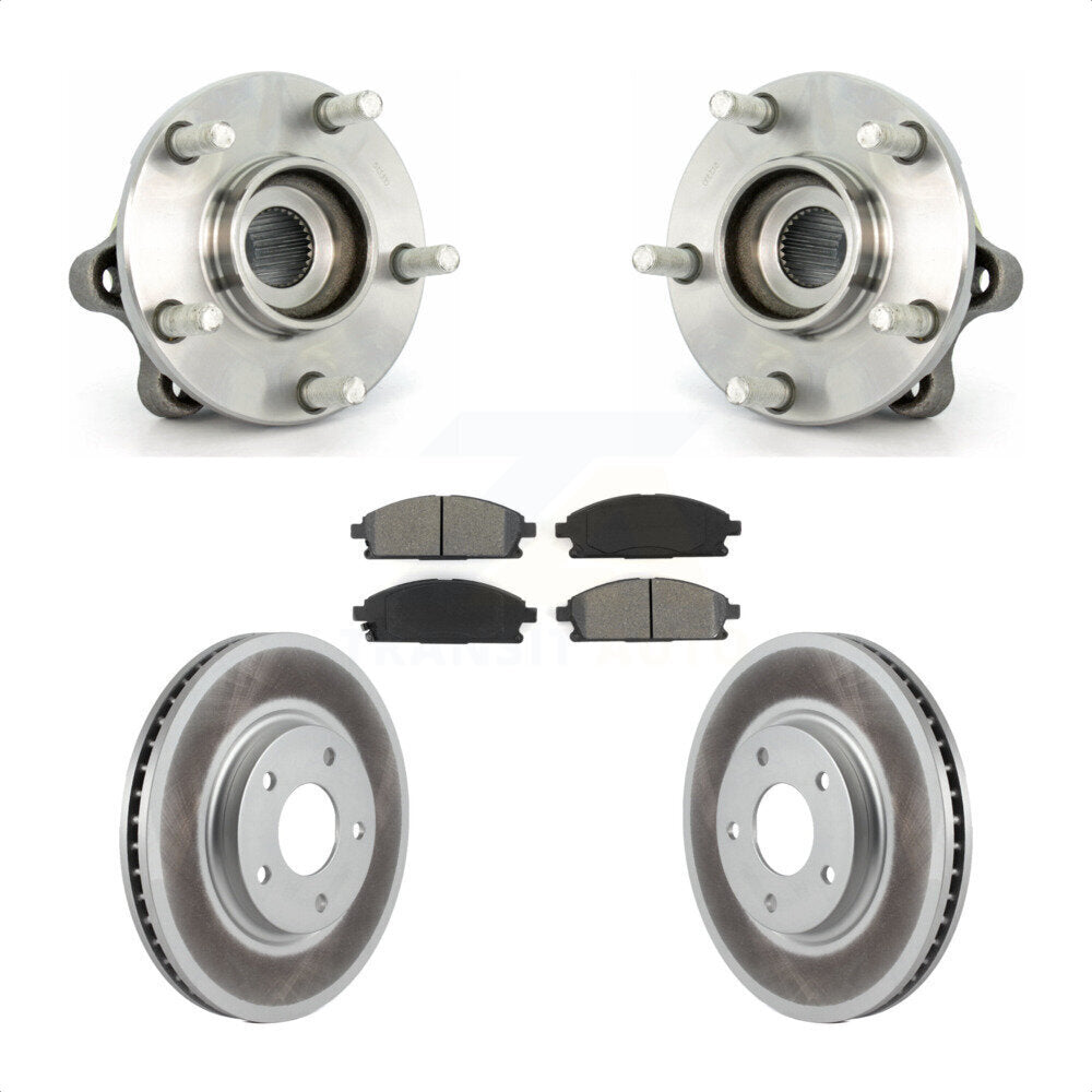 Ensemble de roulement de moyeu avant, Kit de plaquettes de Rotor de frein revêtues pour Nissan Ques 2004 – 2009