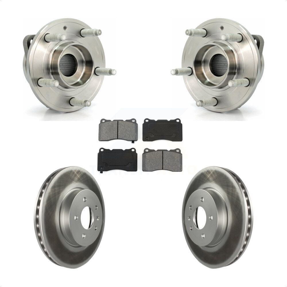 Ensemble de roulement de moyeu avant, Rotor de frein à disque revêtu et Kit de plaquettes pour Cadillac AT