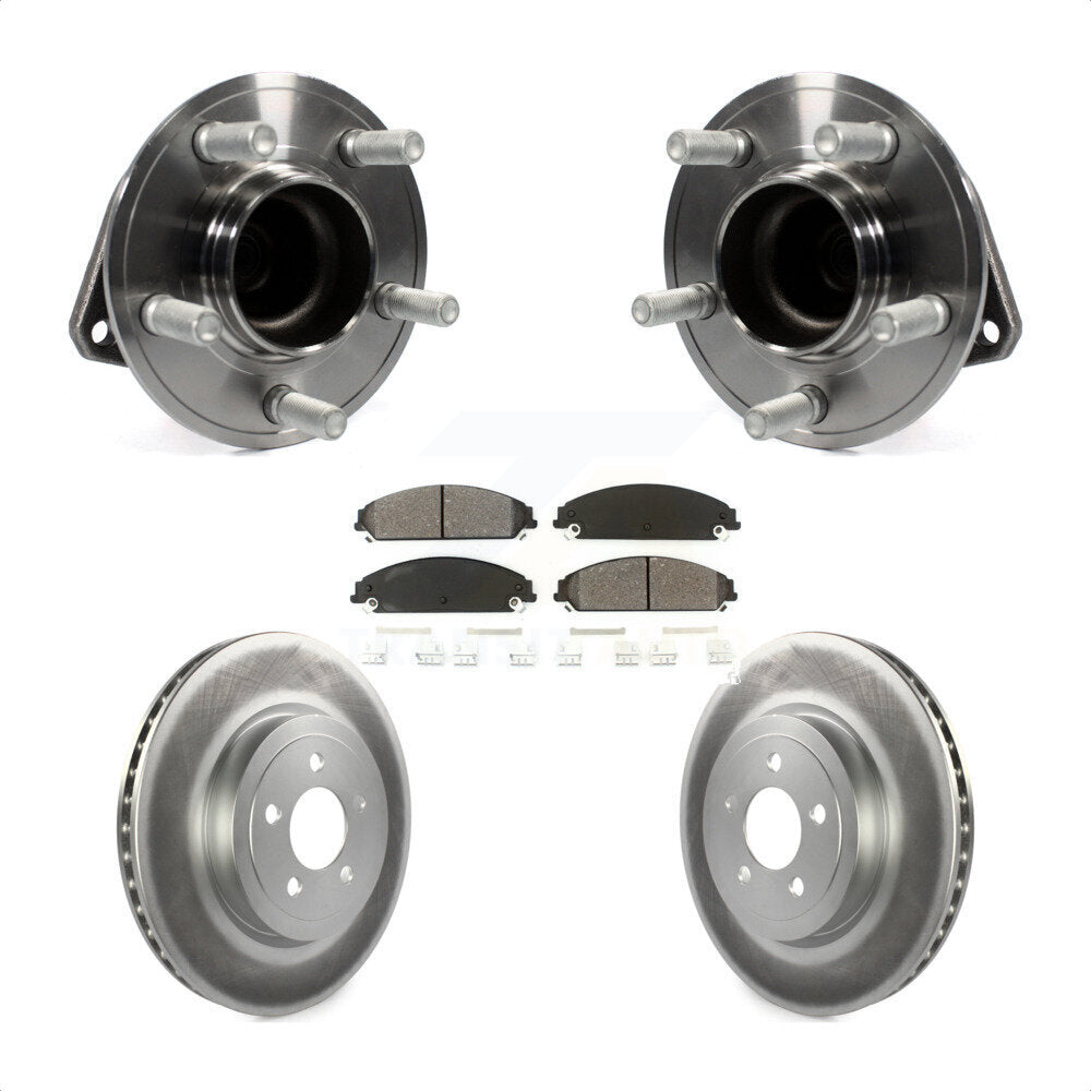 Kit de plaquettes de Rotor de frein à disque revêtu de roulement de moyeu avant, pour Dodge Chrysler 300 Charge