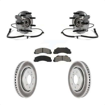 Kit de rotors et plaquettes de frein à disque enduits d'assemblage de roulement de moyeu avant pour Ford F-150