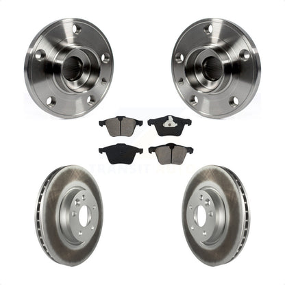 Kit de rotors et plaquettes de frein à disque enduits d'assemblage de roulement de moyeu avant pour Volvo V70