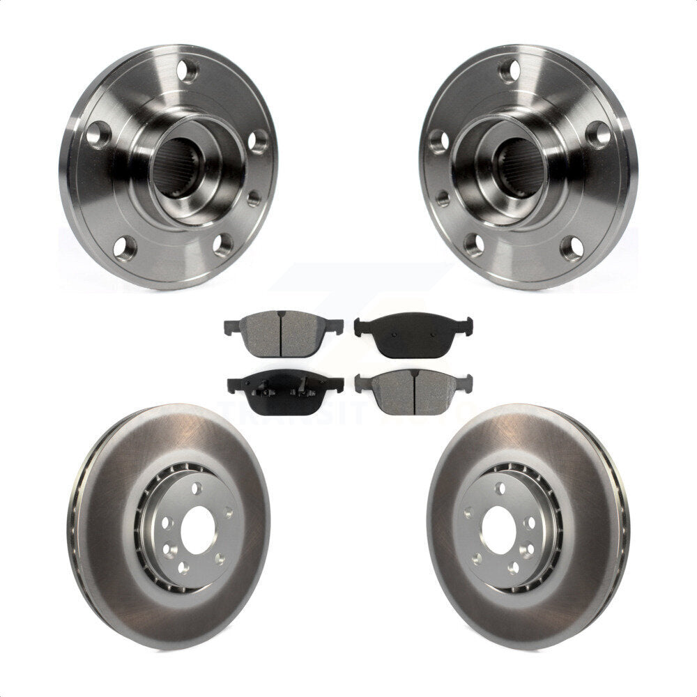 Ensemble de roulement de moyeu avant, Rotor de frein et Kit de plaquettes revêtus pour Volvo XC6 2010 – 2015