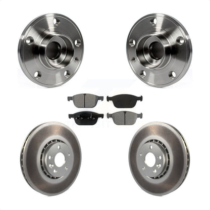 Ensemble de roulement de moyeu avant, Rotor de frein et Kit de plaquettes revêtus pour Volvo XC6 2010 – 2015