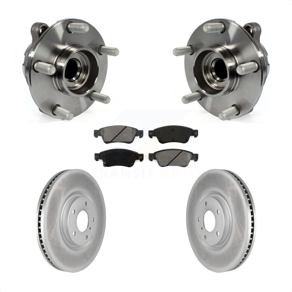 Ensemble de roulement de moyeu avant, Rotor de frein et Kit de plaquettes revêtus pour INFINITI G37 G35 Q6