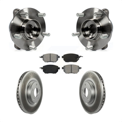 Ensemble de roulement de moyeu avant, Rotor de frein revêtu et Kit de plaquettes pour INFINITI FX35 FX4