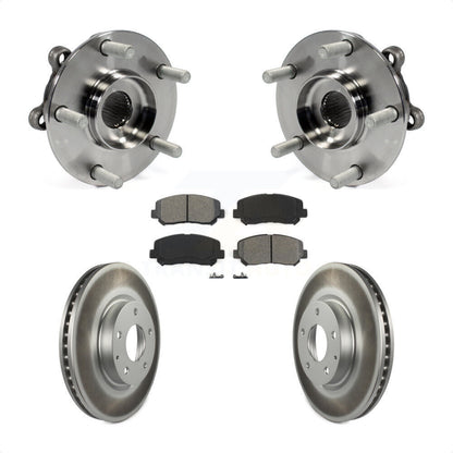 Ensemble de roulement de moyeu avant, Rotor de frein et Kit de plaquettes revêtus pour Mazda CX-2013 – 2015