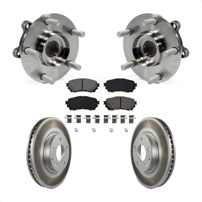 Kit de rotors et plaquettes de frein à disque enduits d'assemblage de roulement de moyeu avant pour Mazda 6