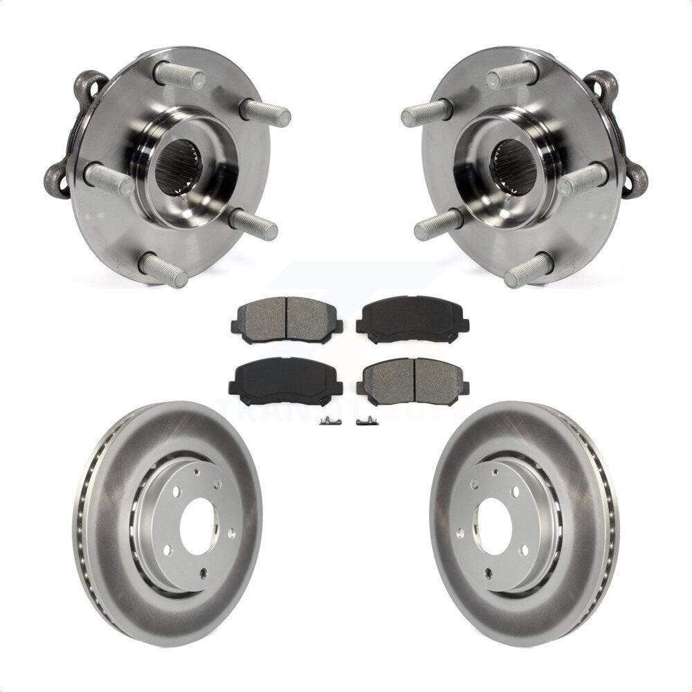 Kit de rotors et plaquettes de frein à disque enduits d'assemblage de roulement de moyeu avant pour Mazda CX-5