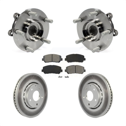 Kit de rotors et plaquettes de frein à disque enduits d'assemblage de roulement de moyeu avant pour Mazda CX-5