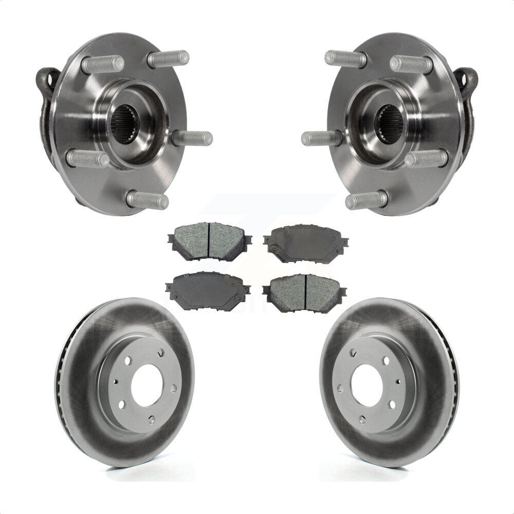 Ensemble de roulement de moyeu avant, Rotor de frein à disque revêtu et Kit de plaquettes pour Mazda 3 Spor