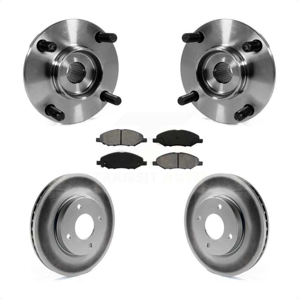 Kit de rotor et de plaquettes de frein revêtus de roulement de moyeu avant, pour Nissan Versa 4 roues AB 2008