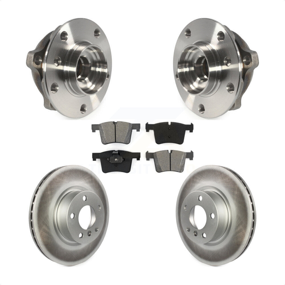 Kit de rotors et plaquettes de frein à disque enduits d'assemblage de roulement de moyeu avant pour BMW X3 X4