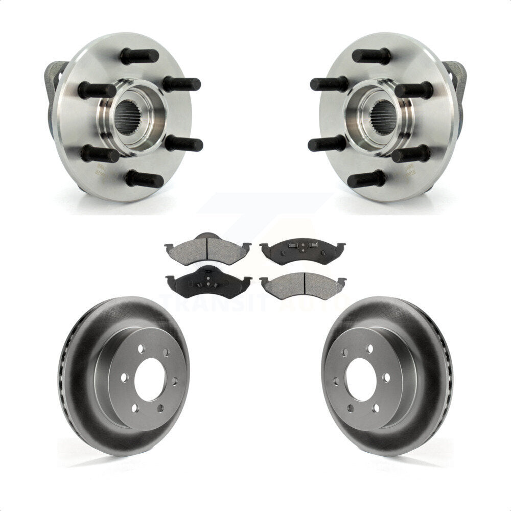 Ensemble de roulement de moyeu avant, Rotor de frein et Kit de plaquettes revêtus pour Dodge Dakota Durang