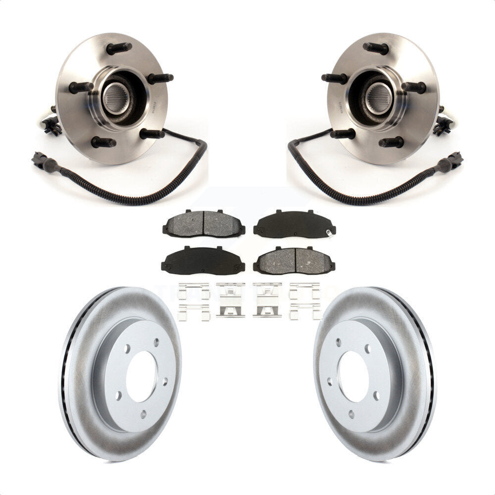 Kit de plaquettes de Rotor de frein revêtues de roulement de moyeu avant, pour Ford F-150 4WD avec 4 roues AB