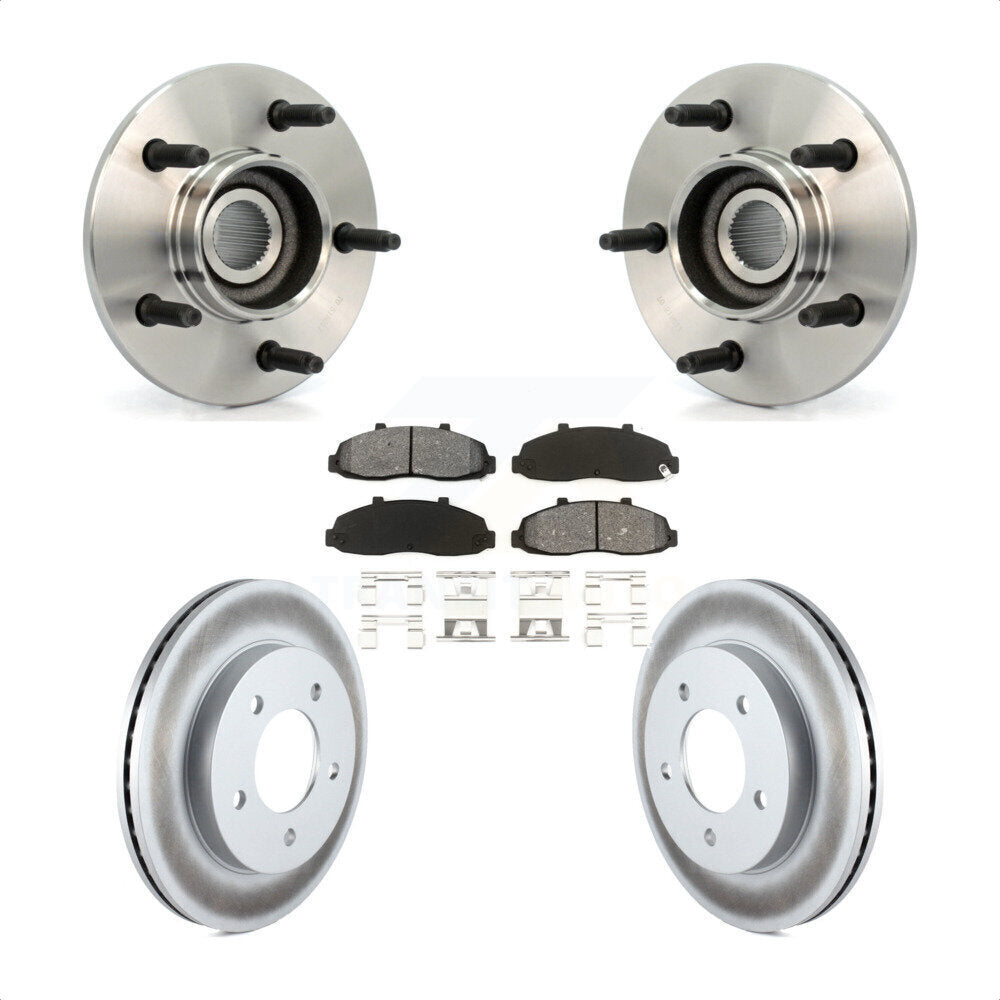 Kit de plaquettes de Rotor de frein revêtues de roulement de moyeu avant, pour Ford F-150 4WD avec 2 roues AB