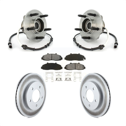 Ensemble de roulement de moyeu avant, Rotor de frein et plaquettes revêtus, Kit pour Ford F-150 Heritag