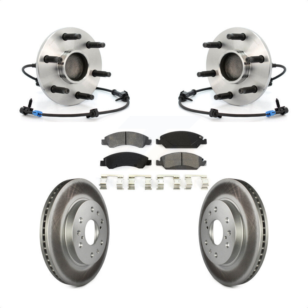 Kit de Rotor et plaquettes de frein revêtus de roulement de moyeu avant, pour Chevrolet GMC Silverado 150