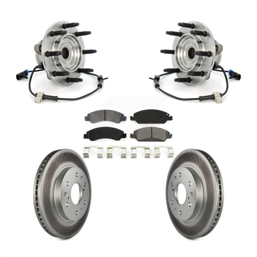 Kit de Rotor et plaquettes de frein revêtus de roulement de moyeu avant, pour Chevrolet GMC Silverado 150
