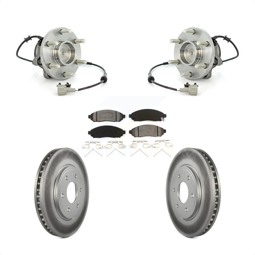 Kit de plaquettes de Rotor de frein enduites de roulement de moyeu avant, pour Nissan Frontier Suzuki Equato
