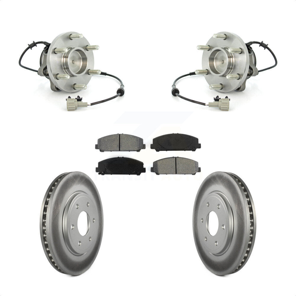 Ensemble de roulement de moyeu avant, Rotor de frein à disque revêtu et Kit de plaquettes pour Suzuki Equato