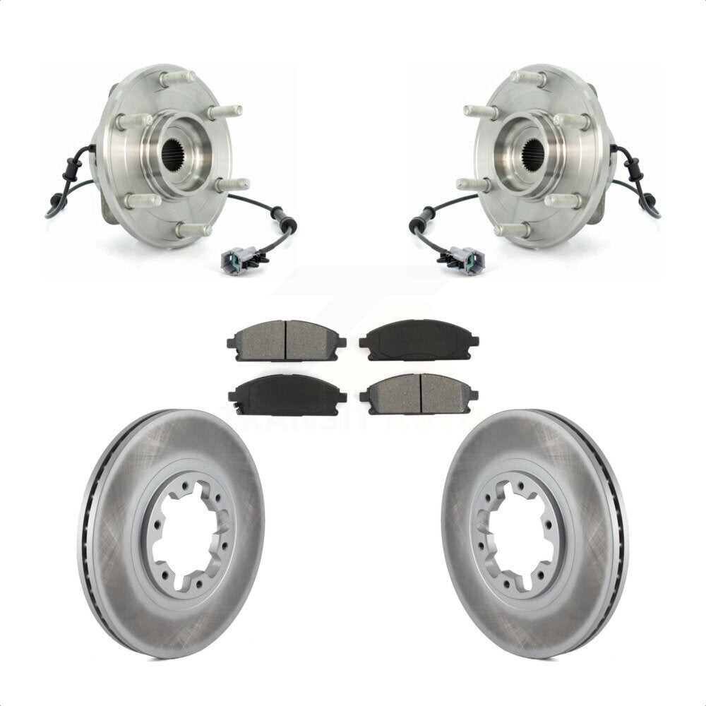 Ensemble de roulement de moyeu avant, Kit de plaquettes de Rotor de frein revêtues pour Nissan Pathfinde 2004