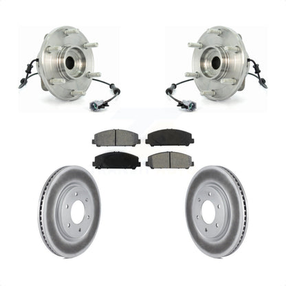 Kit de rotor et de plaquettes de frein revêtus de roulement de moyeu avant pour INFINITI QX56 2007 à partir de 04 0