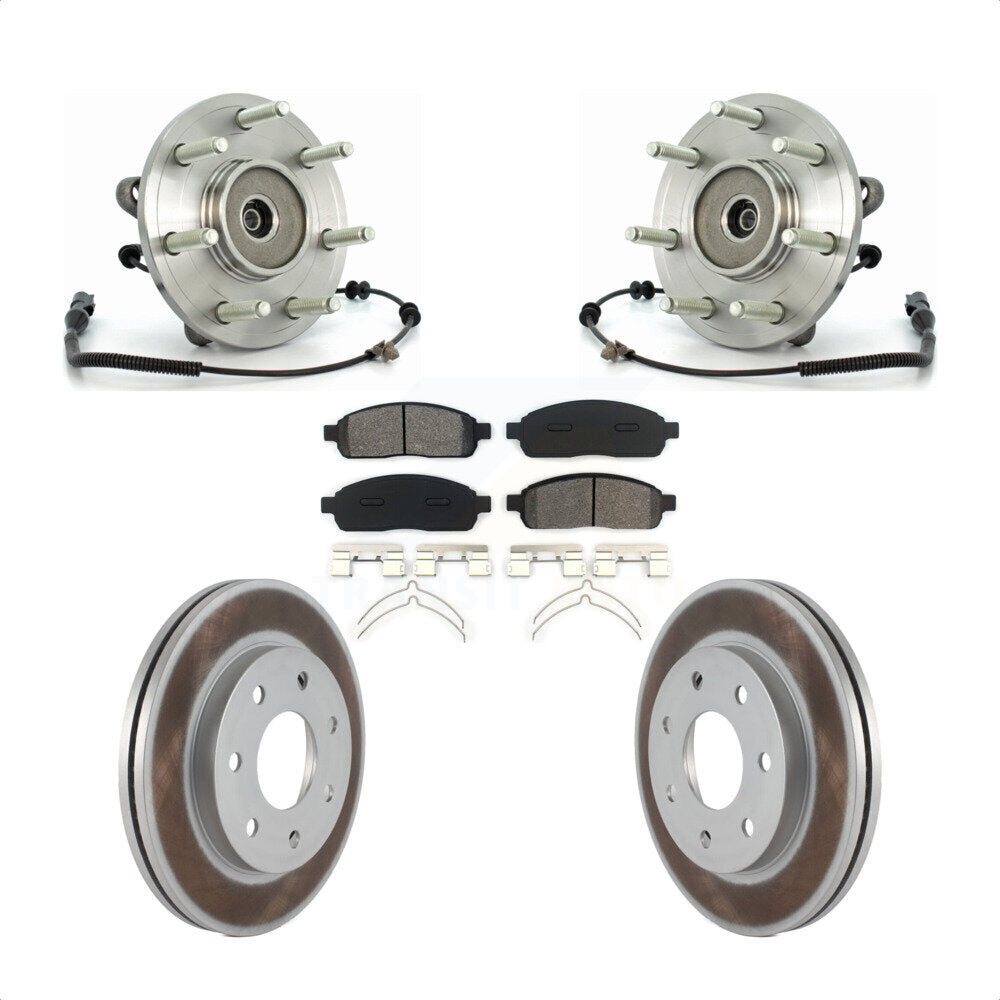 Kit de plaquettes de Rotor de frein enduites de roulement de moyeu avant, pour Ford F-150 Lincoln Mark LT 4W