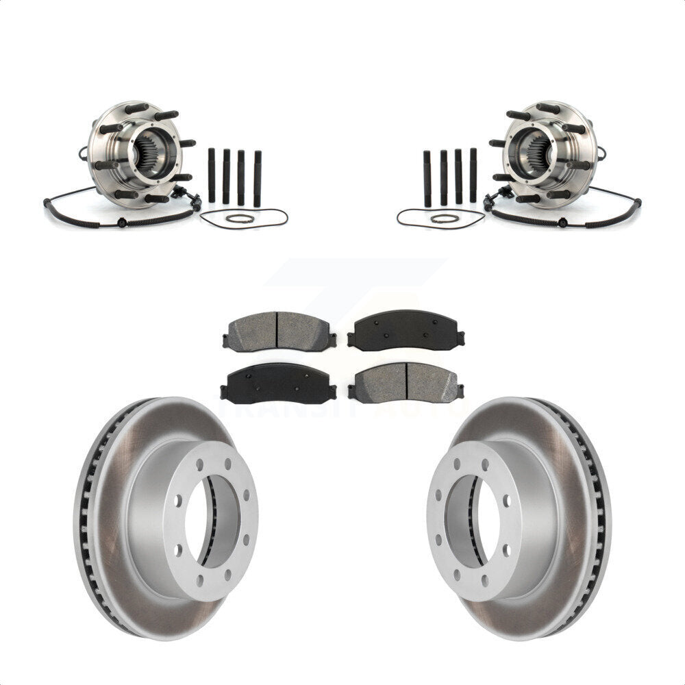 Kit de plaquettes de Rotor de frein enduit de roulement de moyeu avant pour Ford F-350 Super Duty 4W 08-10
