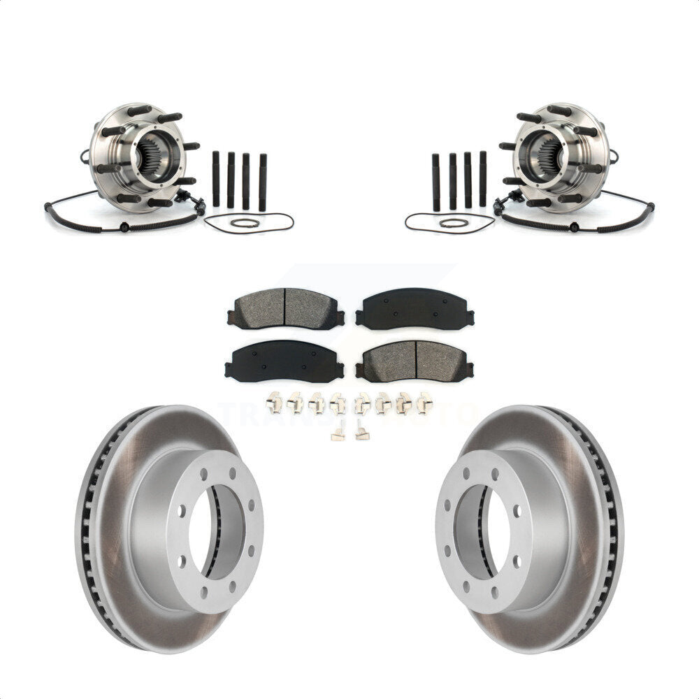 Kit de plaquettes de Rotor de frein revêtues de roulement de moyeu avant, pour Ford F-250 Super Duty 4W 2010