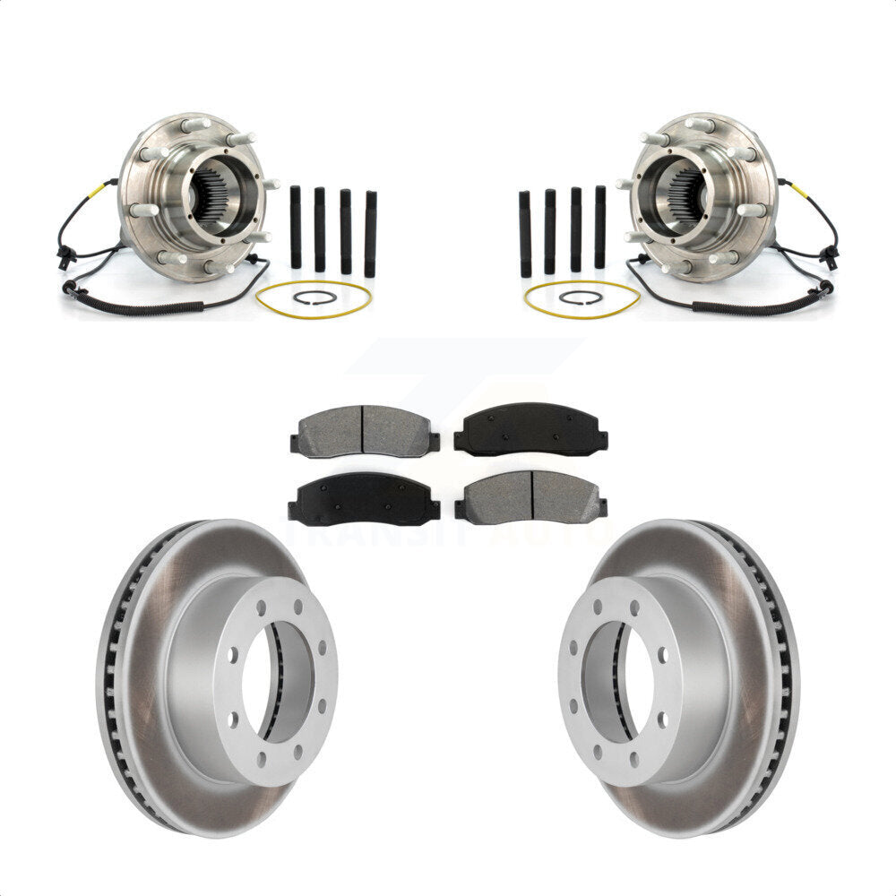 Kit de plaquettes de Rotor de frein enduites d'assemblage de roulement de moyeu avant pour Ford F-250 Super Dut