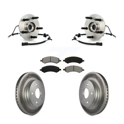 Ensemble de roulement de moyeu avant, Rotor de frein à disque revêtu et Kit de plaquettes pour Dodge Ram 150