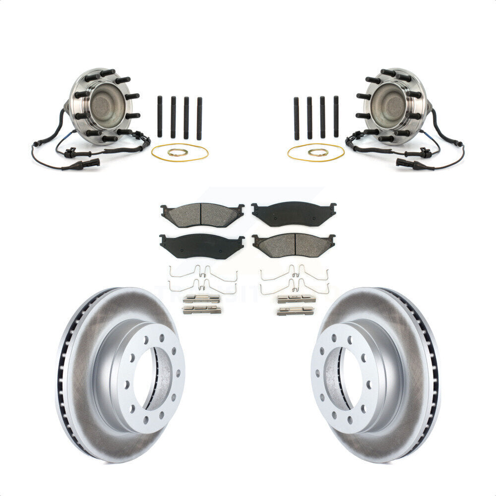 Kit de Rotor et de plaquettes de frein revêtus de roulement de moyeu avant, pour Ford F-550 Super Duty F-45