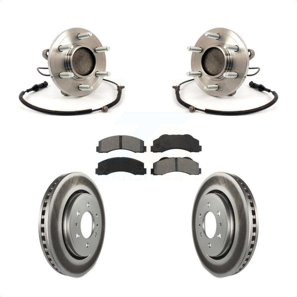 Kit de rotor et de plaquettes de frein avec ensemble de roulement de moyeu avant pour Ford F-150 RW 2010