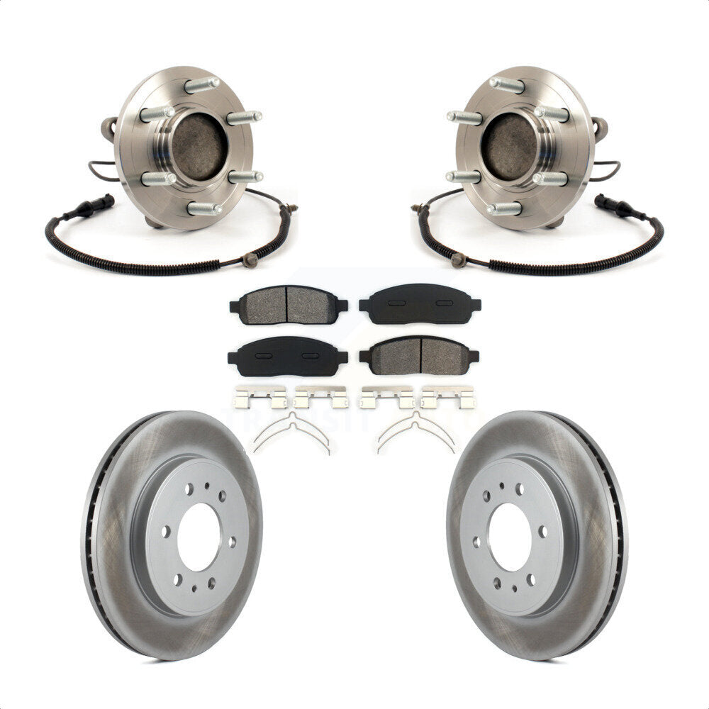 Kit de rotor et de plaquettes de frein avec ensemble de roulement de moyeu avant pour Ford F-150 RW 2009