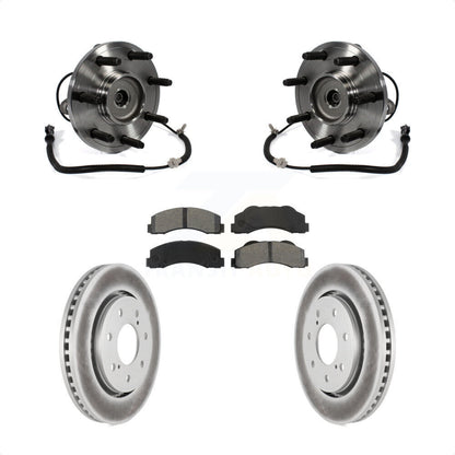 Kit de rotors et plaquettes de frein à disque enduits d'assemblage de roulement de moyeu avant pour Ford F-150