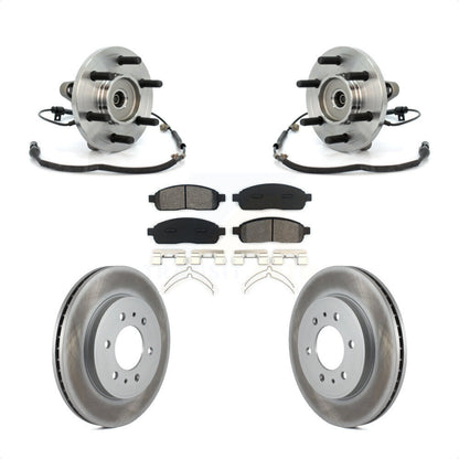 Ensemble de roulement de moyeu avant, Rotor de frein et plaquettes revêtus, Kit pour Ford F-150 4W 2009