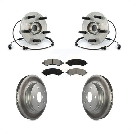 Ensemble de roulement de moyeu avant, Rotor de frein à disque revêtu et Kit de plaquettes pour Dodge Ram 150