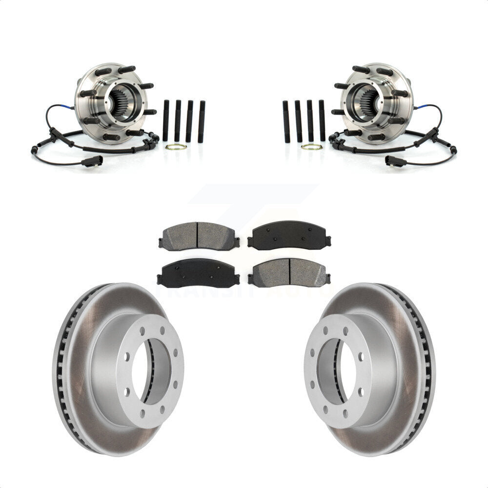 Kit de plaquettes de Rotor de frein enduit de roulement de moyeu avant, pour Ford F-350 Super Duty F-250 4W