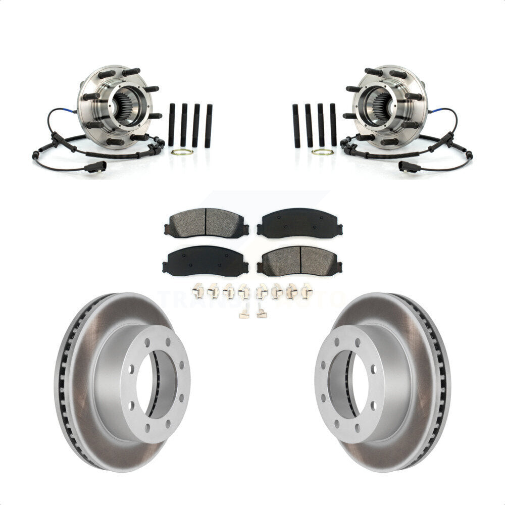 Kit de plaquettes de Rotor de frein enduit de roulement de moyeu avant, pour Ford F-350 Super Duty F-250 4W
