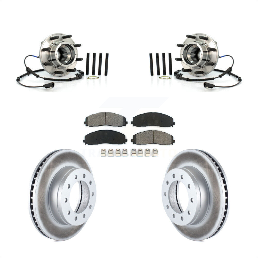 Kit de plaquettes de rotor de frein revêtues de roulement de moyeu avant, pour Ford F-250 Super Duty 4W 2013