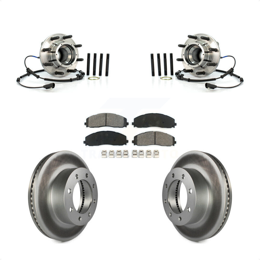 Kit de plaquettes de Rotor de frein enduit de roulement de moyeu avant, pour Ford F-250 Super Duty F-350 4W