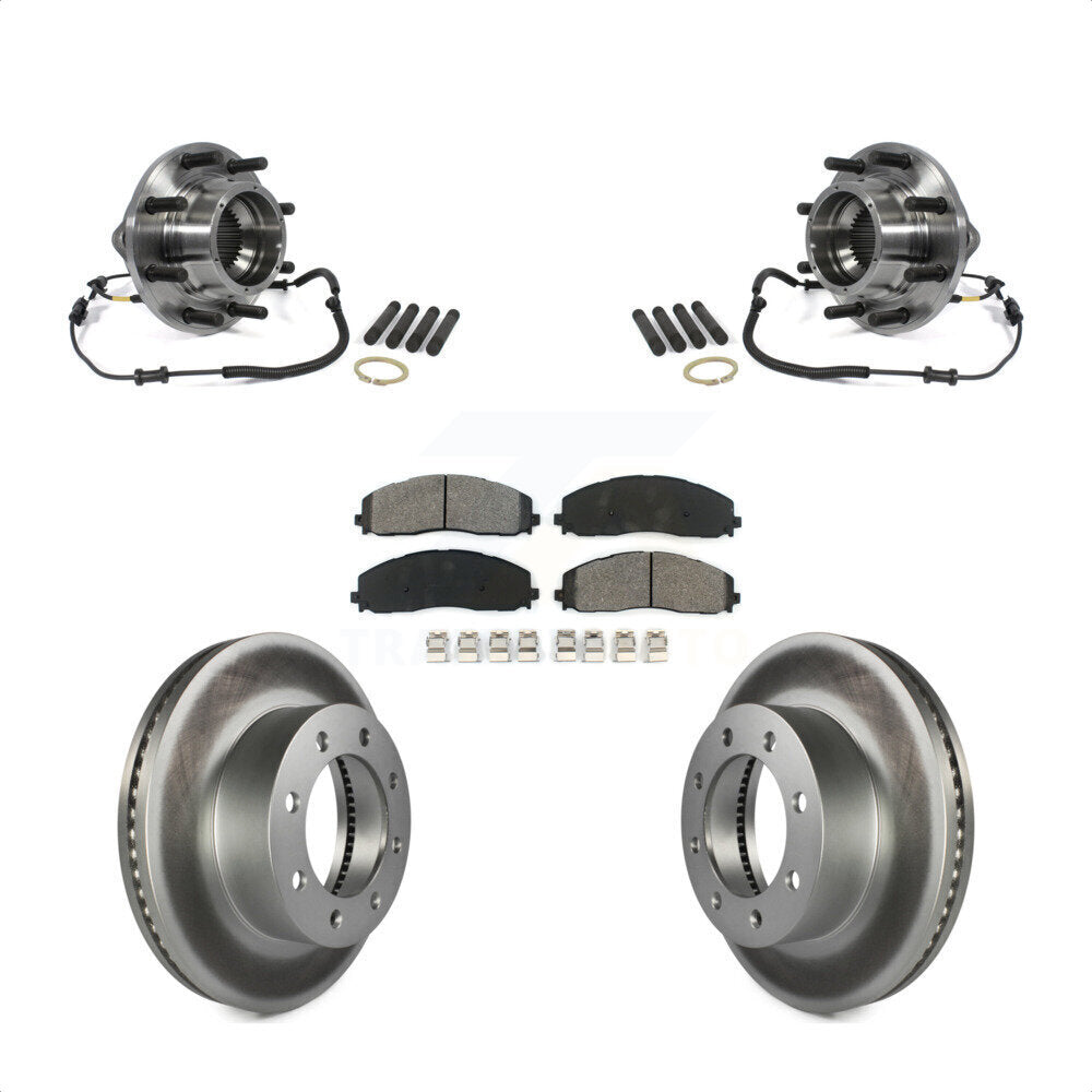 Kit de plaquettes de Rotor de frein revêtues de roulement de moyeu avant, pour Ford F-350 Super Duty 4W 2014