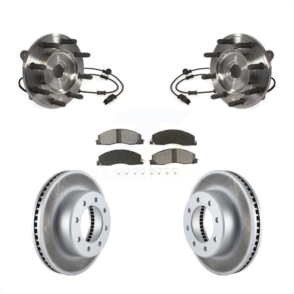 Ensemble de roulement de moyeu avant, Rotor de frein à disque revêtu et Kit de plaquettes pour Ram 3500 250