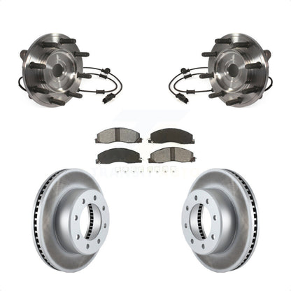 Ensemble de roulement de moyeu avant, Rotor de frein à disque revêtu et Kit de plaquettes pour Ram 3500 250