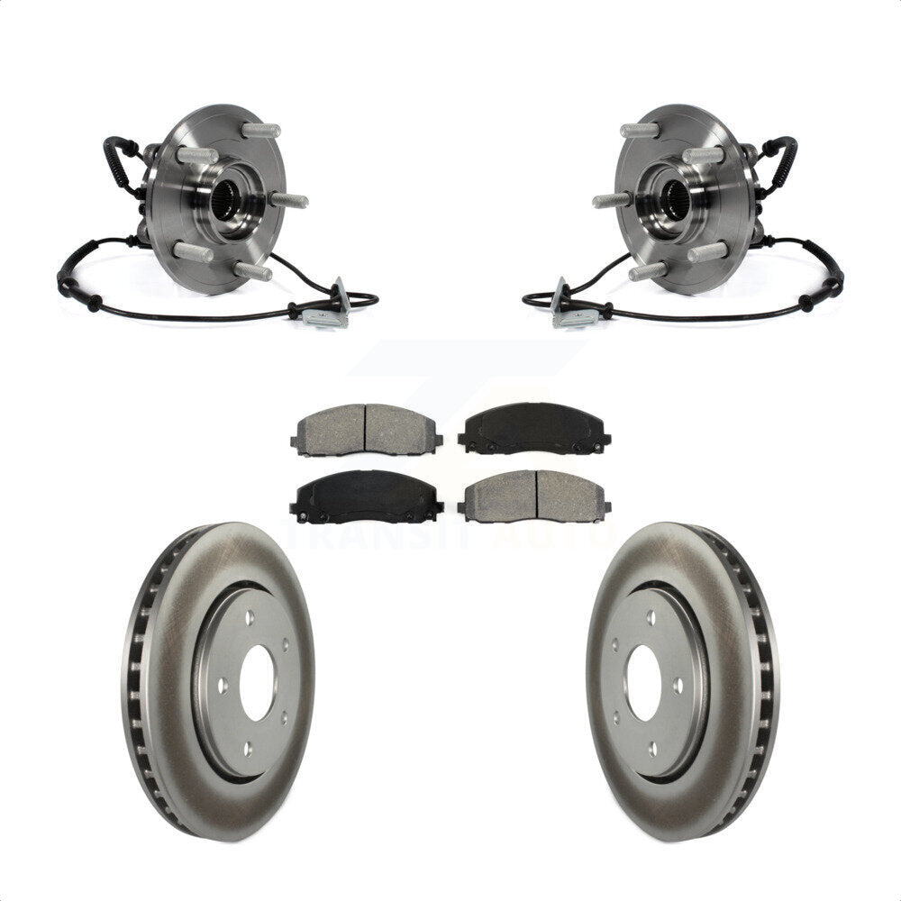 Kit de rotor et de plaquettes de frein revêtus d'assemblage de roulement de moyeu avant pour Dodge Grand Carava
