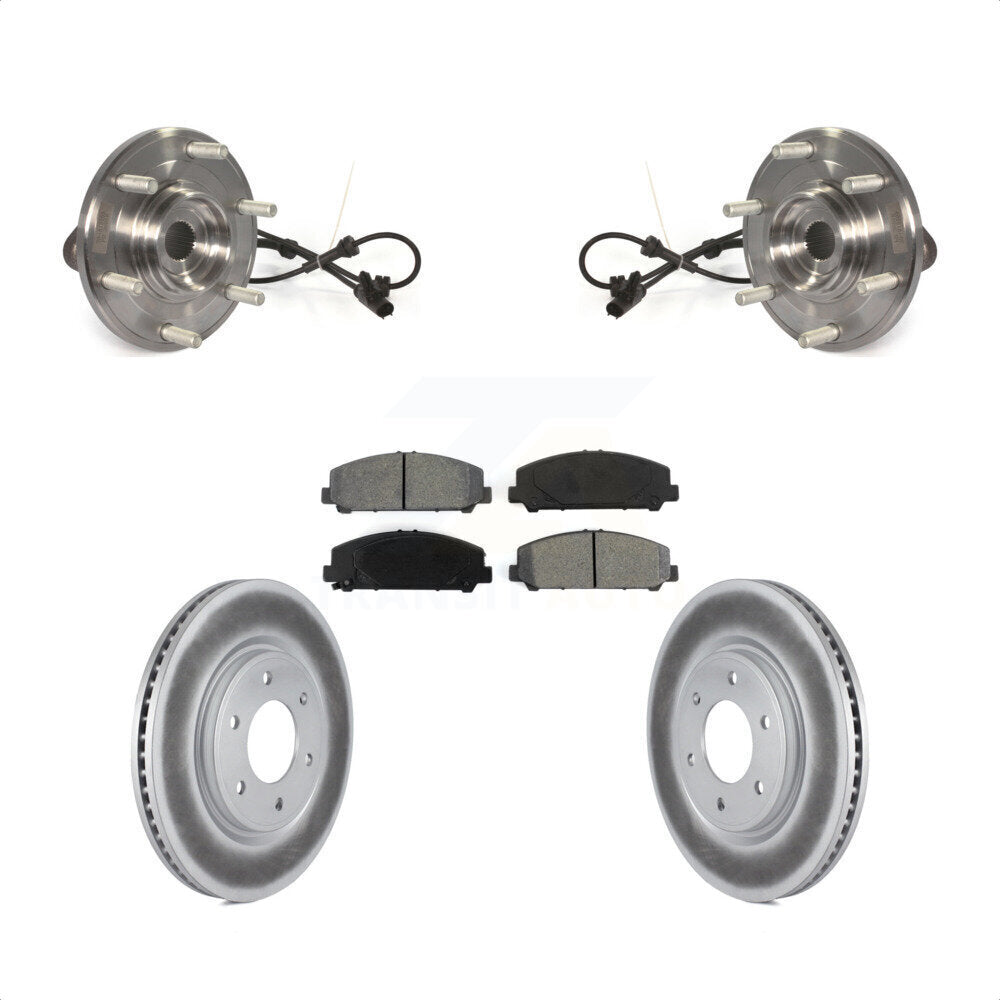 Kit de rotor et de plaquettes de frein revêtus d'assemblage de roulement de moyeu avant pour Nissan TITAN Armad