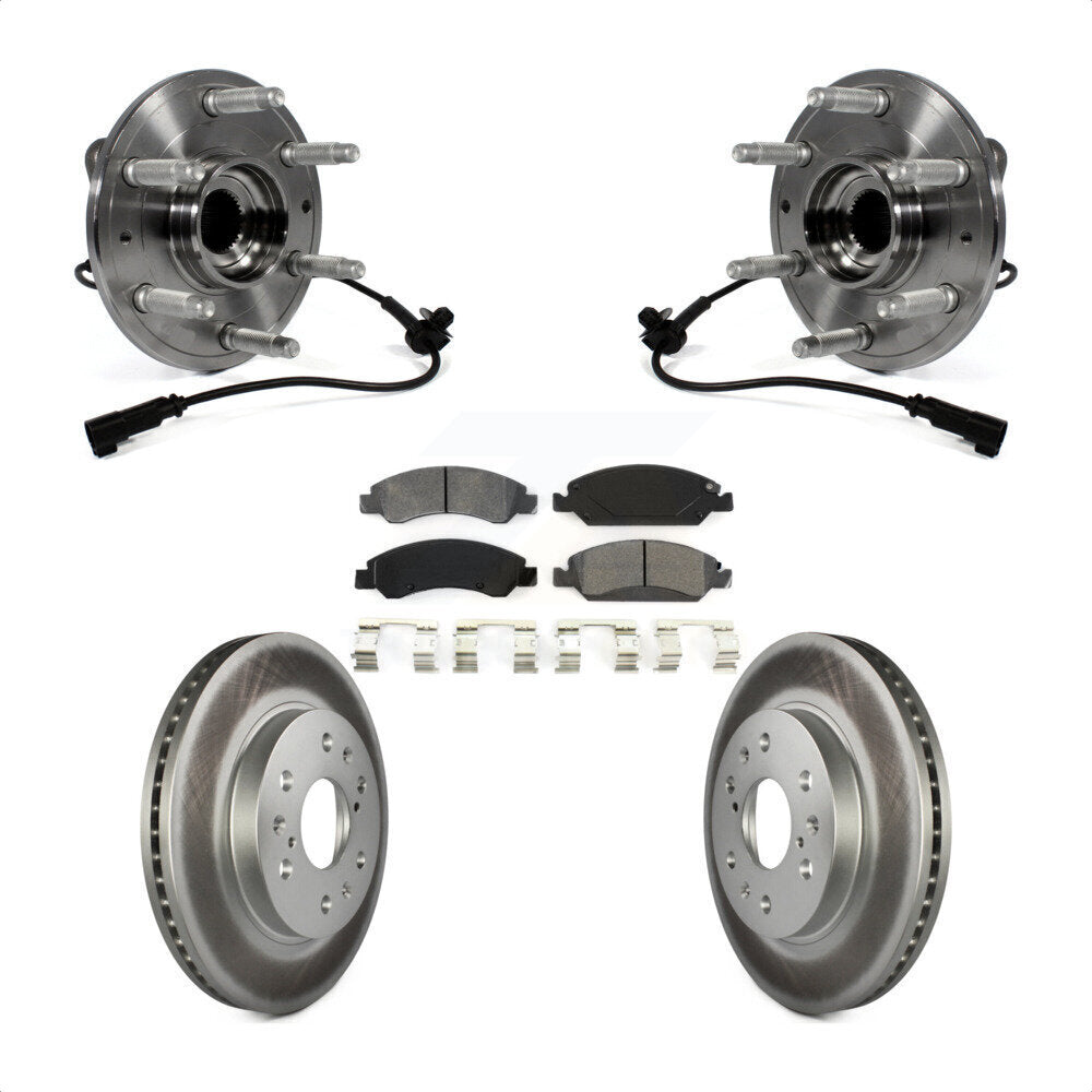 Kit de plaquettes de Rotor de frein enduit de roulement de moyeu avant, pour GMC Sierra 1500 Chevrolet Taho